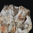 Eco-Printed Vintage Dalton's Virgin Cashmere Tie Sweater