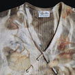 Eco-Printed Vintage Dalton's Virgin Cashmere Tie Sweater