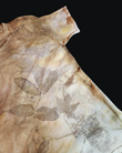 Vintage Fruit of the Loom XL Tee: Sweet Gum Botanical Print, Rust & Onion Skin Dye | Nature's Tapestry